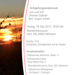 Flyer, Veranstaltungsreihe zu zeitgenössischer Kirchenmusik