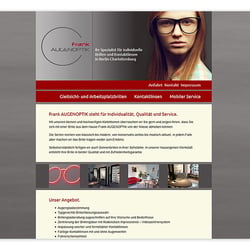Webdesign für Frank Augenoptik, Berlin-Charlottenburg
