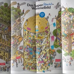 Ökoinitiative Romero Wimmelbild Faltblatt