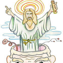 Aquarellillustration für Kleinert Illustratoren, München: Religion.