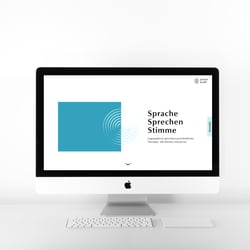 Webseite im Rahmen des Corporate Designs für Praxis Wolff – Sprache | Sprechen | Stimme