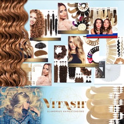 Erstellung von Einzelbildern und Composings für einen  Hairextensions Onlineshop