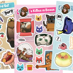 Als Sticker-Sheets oder Lesezeichen in meinem Etsy-Shop erhältlich.