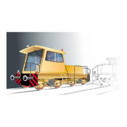 Illustration für Imageprospekt Elektrolok