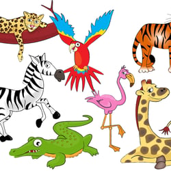 Vector based animals for children’s greetings cards