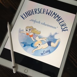 Logo für Kinderschwimmkurse, Logodesign, Logogestaltung, Logoerstellung, Illustration