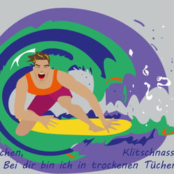 er denkt beim Surfen nur an sie