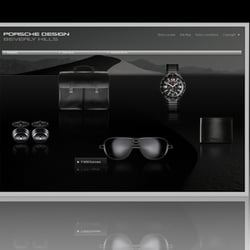 Entwurf für den Online-Shop der Firma Porsche Design | Im Auftrag der Agentur KWD