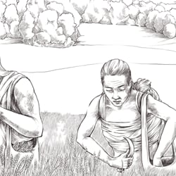 Illustration zur Lebensweise im Neolithikum