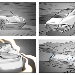 Porsche Production Board Dynamic Car Angles