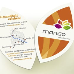 manao Flyer für Gesundheitslauf (Kundenbindungskampage)