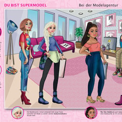 Lern- und Stickerheft „Du Bist Supermodel“ Szene bei der Agentur, für Norma
