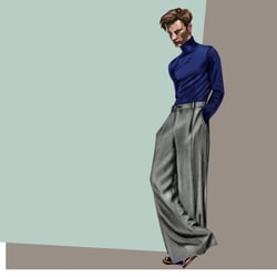 Trendy gray wool