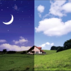 Primagas-Kampagne. Haus, Bäume, Wolken…4 Motive