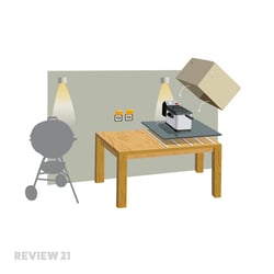 Infografik Outdoor-Fritteuse Arbeitsplatz