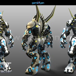 3D-Roboter Spiel Charakter-Modellierung