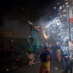 „La Correfoc“ – Nacht der Feuerteufel – Barcelona 2009