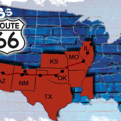 Route 66 Karte im CI