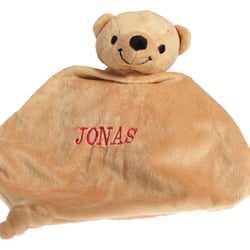 Schnuffeltuch, Schnuffeltier für Babys mit personalisierter Bestickung