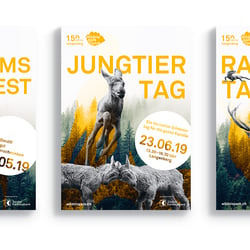 Plakate 150 Jahre Langenberg – Wildnispark Zürich