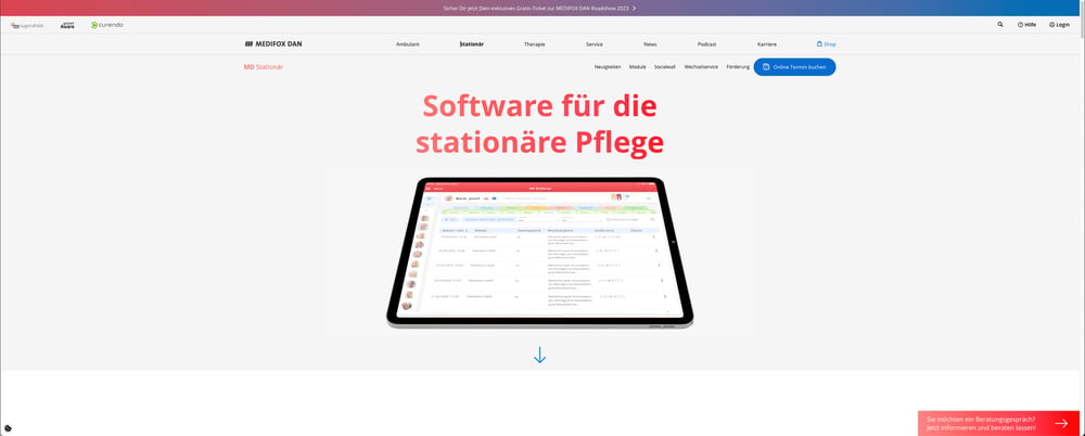 Stationär-Landingpage