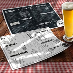 SAX-Biergarten: Gestaltung Speisekarte