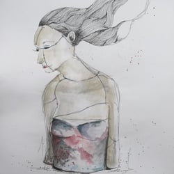 Aquarell „Zerbrechlich“