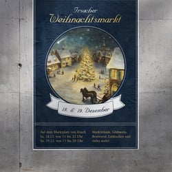 Poster Werbung Weihnachtsmarkt in Kombination meiner Illustration