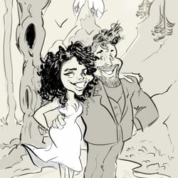 Hochzeits – Karikatur