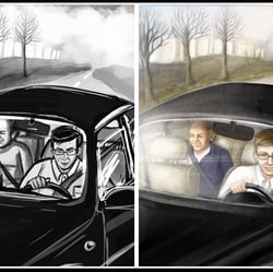 comicbild in 2 Versionen