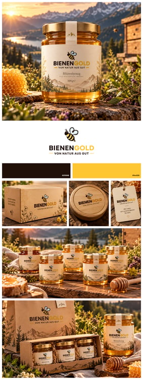 Bienengold Logo Entwurf