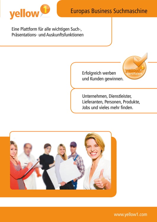 Imagebroschüre Yellow1 Business Suchmaschine