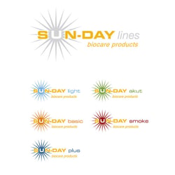 Logo- und Produktserie für das Unternehmen Sunday Lines