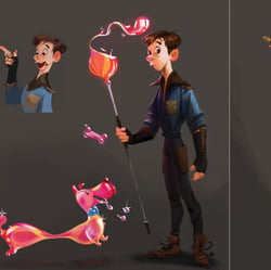 Character Design für den Glasbläser