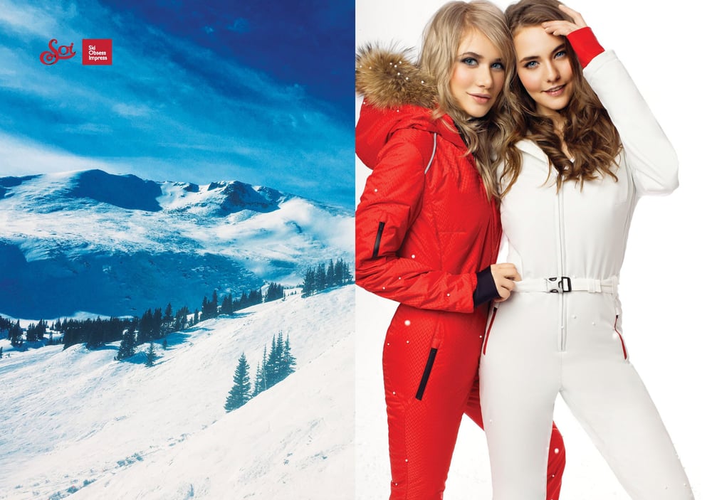 One-piece ski wear range for women