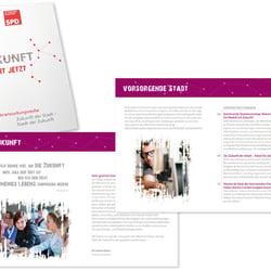 Infobroschüre und Aktionslogo für eine Veranstaltungsreihe