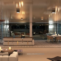 3D Animation für ein Yacht Design Innenansicht (Nacht)