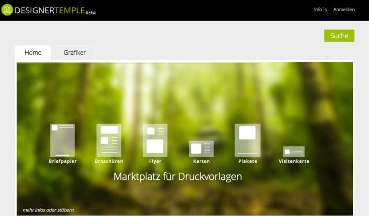 Erster freier Marktplatz für Druckvorlagen