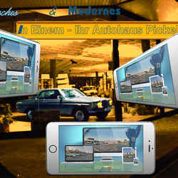 Mobile App mit Mobile Phone Beispiel für Autohaus Pickel Erlangen