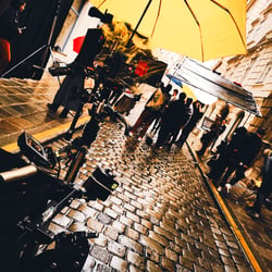 Auch im Regen funktioniert die Steadicam bestens…