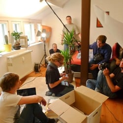 Profis bleiben Profis auch wenn´s mal eng wird am Set