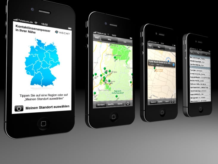 iPhone App für Hecht Contactlinsen