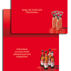 Früh Salesflyer für neue Flaschenserie