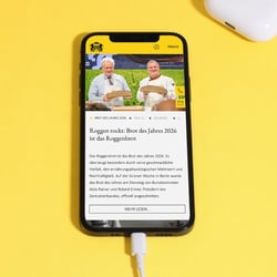 Mobile Website des Deutschen Bäckerhandwerks