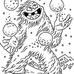 Der verspielte Schneemensch