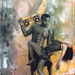 R&B, 75×115cm, Mischtechnik auf Leinwand