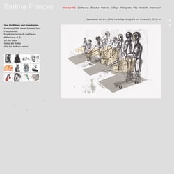 www.bettina-francke.de, Umsetzung, Entwurf mit B. Francke