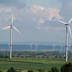 Windräder südlich von Oberg