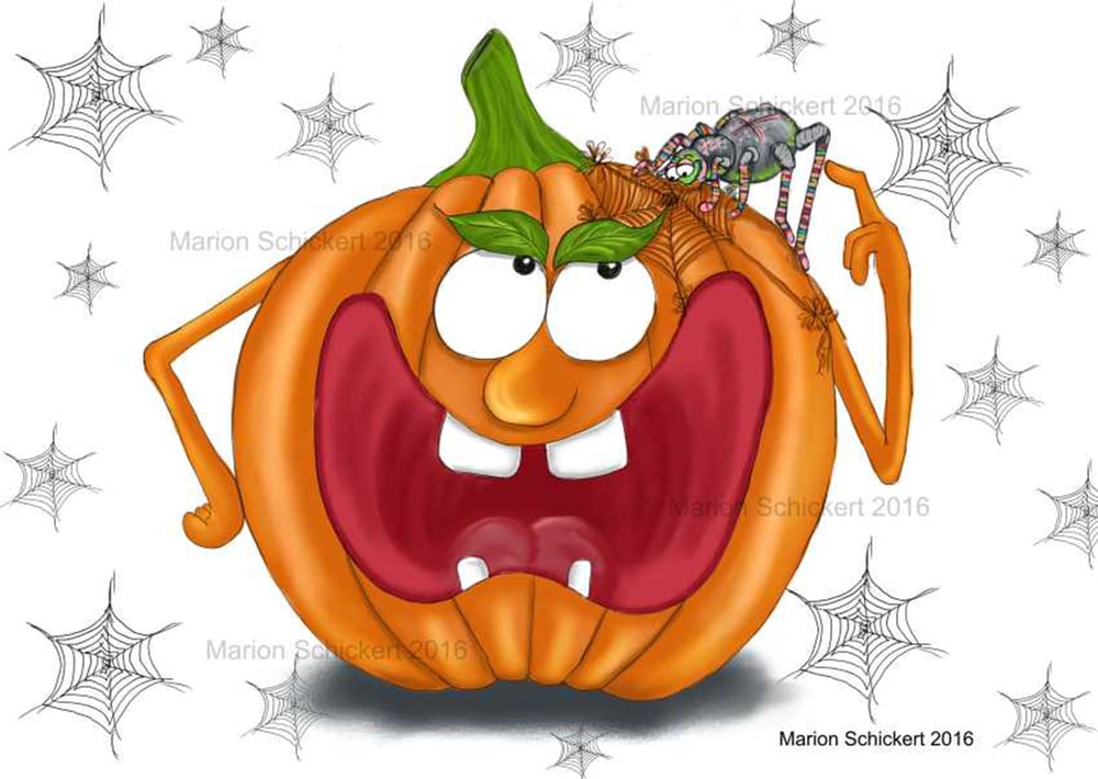 #Halloween #Halloweenmotiv Crazy Kürbis