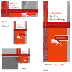 Anpassung der Medien nach Vorlage des Banners, Reinzeichnung für die Agentur Eyes-Open (Kunde: BMZ/GIZ)
